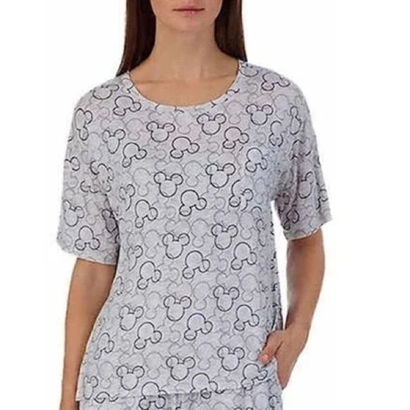Disney Woman’s Short Sleeve Pajama Sleepwear stretch t-shirt top plus size XXL - Picture 1 of 8